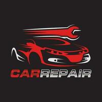 minimalistische auto reparatie logo ontwerp sjabloon. auto reparatie onderhoud logo vector