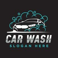 elegant auto wassen logo ontwerp. auto het wassen onderhoud vector illustratie