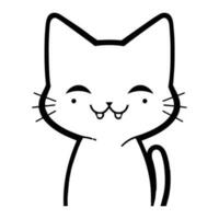 hand- getrokken schattig kat in tekening stijl vector