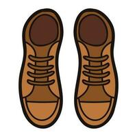 hand- getrokken schattig sportschoenen in tekening stijl vector