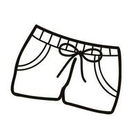 hand- getrokken shorts voor mannen in tekening stijl vector