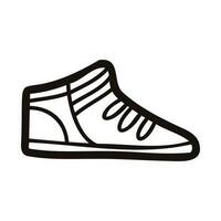 hand- getrokken schattig sportschoenen in tekening stijl vector