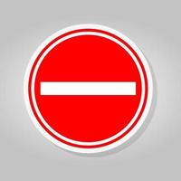 rood stopbord vector