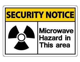 veiligheidsmededeling microgolf gevaar teken vector