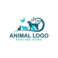 veterinair dierenwinkel huisdier logo vector