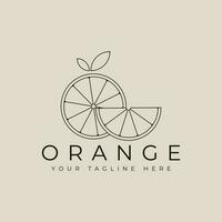 oranje fruit logo ontwerp met minimalistische stijl logo vector illustratie ontwerp