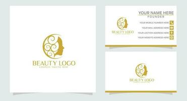 natuurlijk schoonheid logo ontwerp verzameling voor salon, spa en kunstmatig logo vector