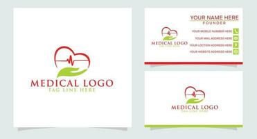 liefde Gezondheid logo ontwerpen concept, Gezondheid logo ontwerpen sjabloon, haard Gezondheid logo vector