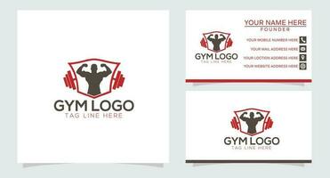 Sportschool macht logo ontwerp idee met waterkoker klok en donder symbool in negatief ruimte. geschiktheid en bodybuilding club logo sjabloon. sport en recreatie thema. vector