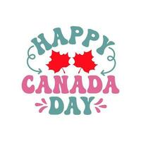 Canada dag vector illustratie. gelukkig Canada dag belettering vakantie ontwerp. geïsoleerd Aan een wit achtergrond.