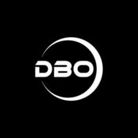 dbo brief logo ontwerp in illustratie. vector logo, schoonschrift ontwerpen voor logo, poster, uitnodiging, enz.