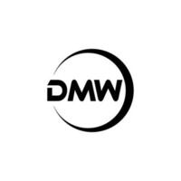 dmw brief logo ontwerp in illustratie. vector logo, schoonschrift ontwerpen voor logo, poster, uitnodiging, enz.