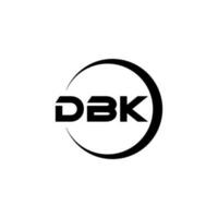 dbk brief logo ontwerp in illustratie. vector logo, schoonschrift ontwerpen voor logo, poster, uitnodiging, enz.