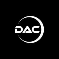 dac brief logo ontwerp in illustratie. vector logo, schoonschrift ontwerpen voor logo, poster, uitnodiging, enz.