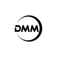 dmm brief logo ontwerp in illustratie. vector logo, schoonschrift ontwerpen voor logo, poster, uitnodiging, enz.