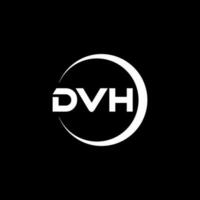 dvh brief logo ontwerp in illustratie. vector logo, schoonschrift ontwerpen voor logo, poster, uitnodiging, enz.
