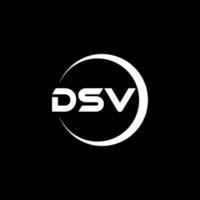 dsv brief logo ontwerp in illustratie. vector logo, schoonschrift ontwerpen voor logo, poster, uitnodiging, enz.