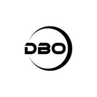 dbo brief logo ontwerp in illustratie. vector logo, schoonschrift ontwerpen voor logo, poster, uitnodiging, enz.