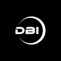 dbi brief logo ontwerp in illustratie. vector logo, schoonschrift ontwerpen voor logo, poster, uitnodiging, enz.