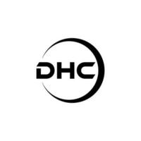 dhc brief logo ontwerp in illustratie. vector logo, schoonschrift ontwerpen voor logo, poster, uitnodiging, enz.