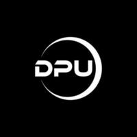 dpu brief logo ontwerp in illustratie. vector logo, schoonschrift ontwerpen voor logo, poster, uitnodiging, enz.
