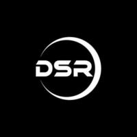 dsr brief logo ontwerp in illustratie. vector logo, schoonschrift ontwerpen voor logo, poster, uitnodiging, enz.