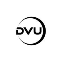 dvu brief logo ontwerp in illustratie. vector logo, schoonschrift ontwerpen voor logo, poster, uitnodiging, enz.