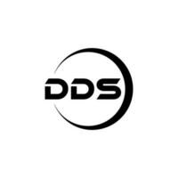 dds brief logo ontwerp in illustratie. vector logo, schoonschrift ontwerpen voor logo, poster, uitnodiging, enz.