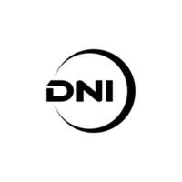 dni brief logo ontwerp in illustratie. vector logo, schoonschrift ontwerpen voor logo, poster, uitnodiging, enz.