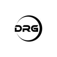 drg brief logo ontwerp in illustratie. vector logo, schoonschrift ontwerpen voor logo, poster, uitnodiging, enz.