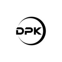 dpk brief logo ontwerp in illustratie. vector logo, schoonschrift ontwerpen voor logo, poster, uitnodiging, enz.