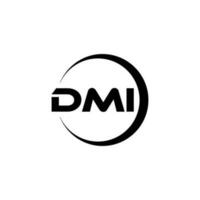 dmi brief logo ontwerp in illustratie. vector logo, schoonschrift ontwerpen voor logo, poster, uitnodiging, enz.