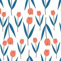 mooi tulpen naadloos patroon, perfect voor inpakken, kleding stof geschenk kaart en enz vector