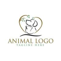 logo voor dierenverzorging vector