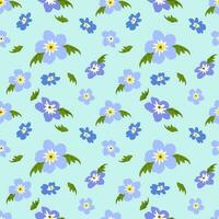hortensia's bloemen naadloos patroon Aan blauw achtergrond. vector