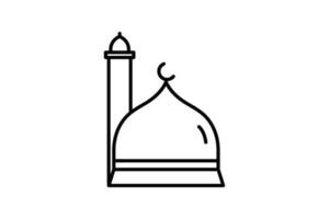 moskee koepels icoon. icoon verwant naar Islamitisch moskee. lijn icoon stijl ontwerp. gemakkelijk vector ontwerp bewerkbare