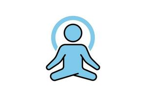 yoga geschiktheid icoon. icoon verwant naar gezond leven. twee toon icoon stijl ontwerp. gemakkelijk vector ontwerp bewerkbare