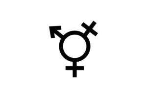 transgender symbool icoon. icoon verwant naar geslacht. lijn icoon stijl ontwerp. gemakkelijk vector ontwerp bewerkbare