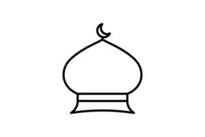 moskee koepels icoon. icoon verwant naar Islamitisch moskee. lijn icoon stijl ontwerp. gemakkelijk vector ontwerp bewerkbare
