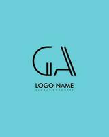 ga eerste minimalistische modern abstract logo vector