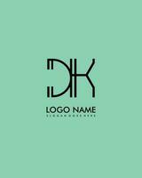 dk eerste minimalistische modern abstract logo vector