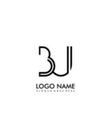 bj eerste minimalistische modern abstract logo vector