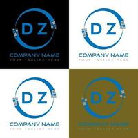 dz brief logo creatief ontwerp. dz uniek ontwerp. vector