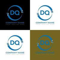 dq brief logo creatief ontwerp. dq uniek ontwerp. vector