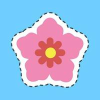 sticker lijn besnoeiing zuiden Koreaans bloem. zuiden Korea elementen. mooi zo voor afdrukken, affiches, logo, advertentie, infografieken, enz. vector