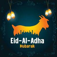 eid al adha mubarak Islamitisch elegant creatief vector ontwerp,