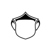 zwart en wit schild logo of symbool vector