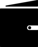 vector illustratie van portemonnee in zwart en wit kleur.