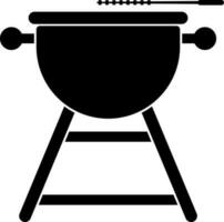 vector illustratie van barbecue glyph icoon.
