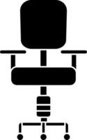 zwart en wit kantoor stoel icoon of symbool. vector